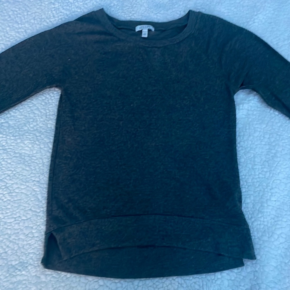 Grey Trendy Long Sleeve